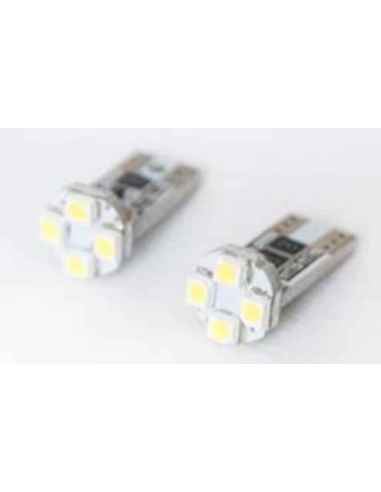 T10 CANBUS 4SMD3528 12V WHITE 2 UNIDADES