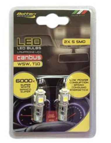 T10 CANBUS 5SMD 5050 12V WHITE 2...