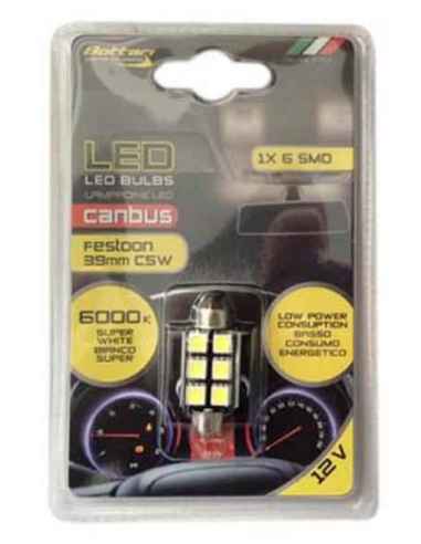 12V 6SMD 5050 T11*39MM BLANCO 1...