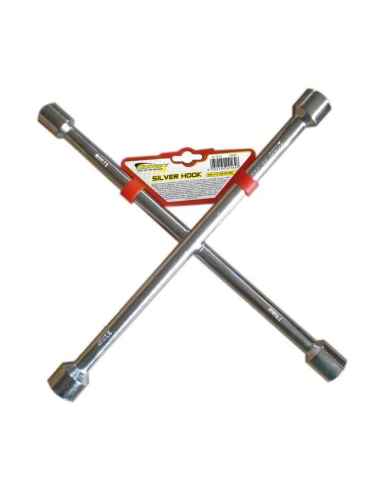 LLAVE CRUCETA DE ACERO CON COLGADOR