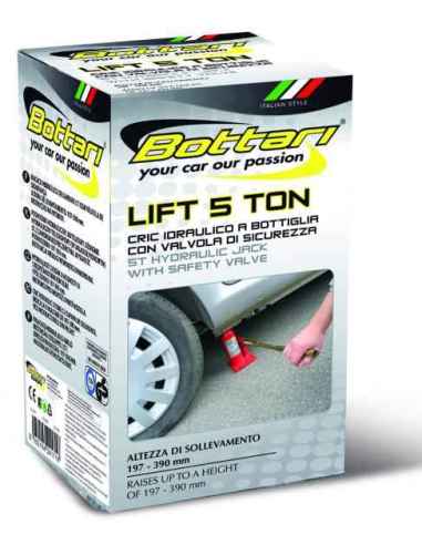 GATO HIDRAULICO BOTELLA 5 TM.TUV