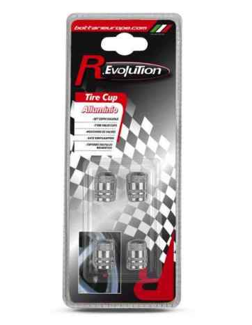 TAPONES VALVULA 4 UNIDADES TIRE CUP CROMADOS