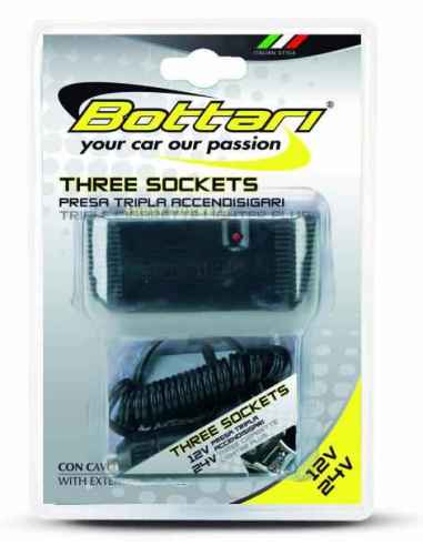 TRIPLE TOMA DE MECHERO CON CABLE 12 V