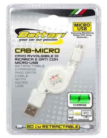 CABLE ENROLLABLE MICRO USB DE CARGA Y DATOS