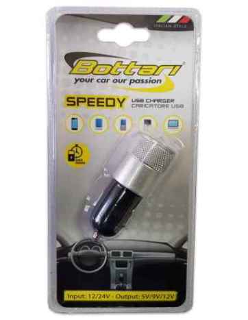 CARGADOR MECHERO USB QUICK CAR 12/24V