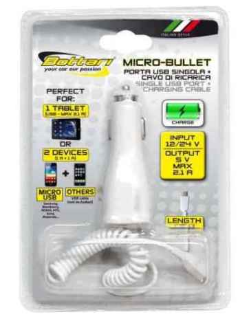 CARGADOR USB 2.1 AMP + CABLE DE CARGA MICRO USB