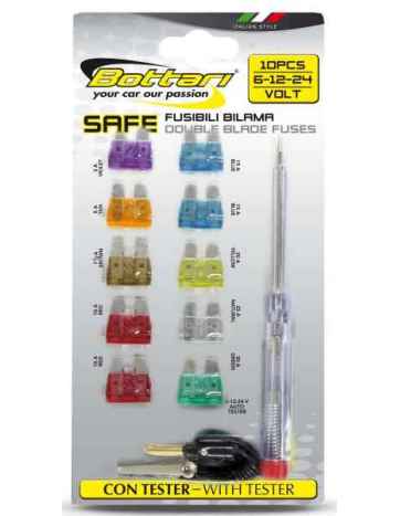 FUSIBLES BILAMA 10 UNIDADES CON TESTER