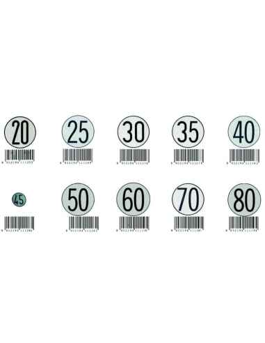 Placa de Velocidad Homologada 20...