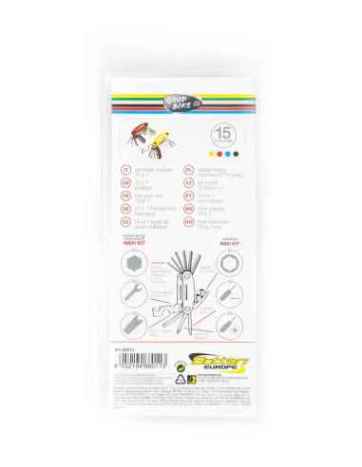 KIT MULTIHERRAMIENTA REPARA BICI 15 FUNCIONES - COLORES SURTIDOS