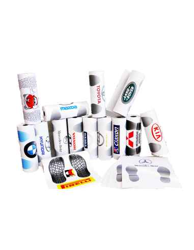 Alfombras de papel con logo