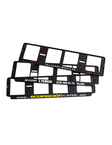 Portamatriculas plastico negro pestaña sin Serigrafia