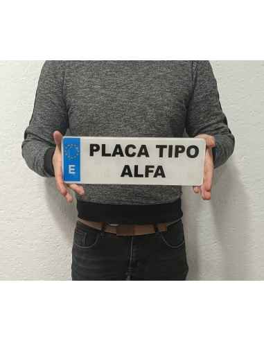 Placa alfa personalizada