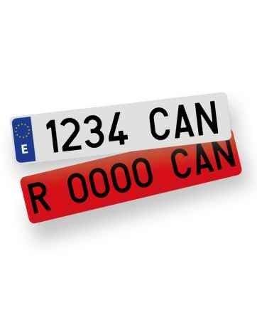 Placas de matricula para camion