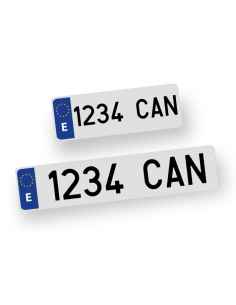 Placas matricula homologadas