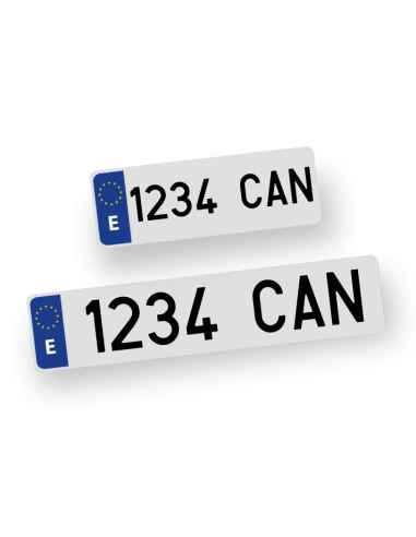 Placas matricula homologadas