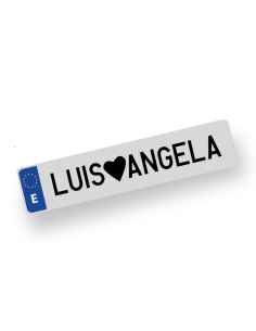 Placa matricula personalizada