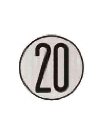 Placa de Velocidad Homologada 20