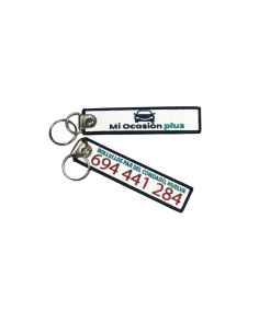 Llavero tela a doble cara