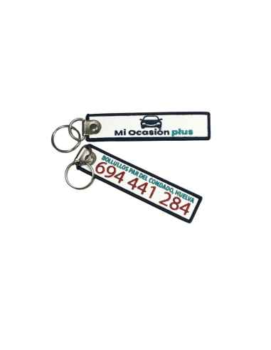 Llavero tela a doble cara