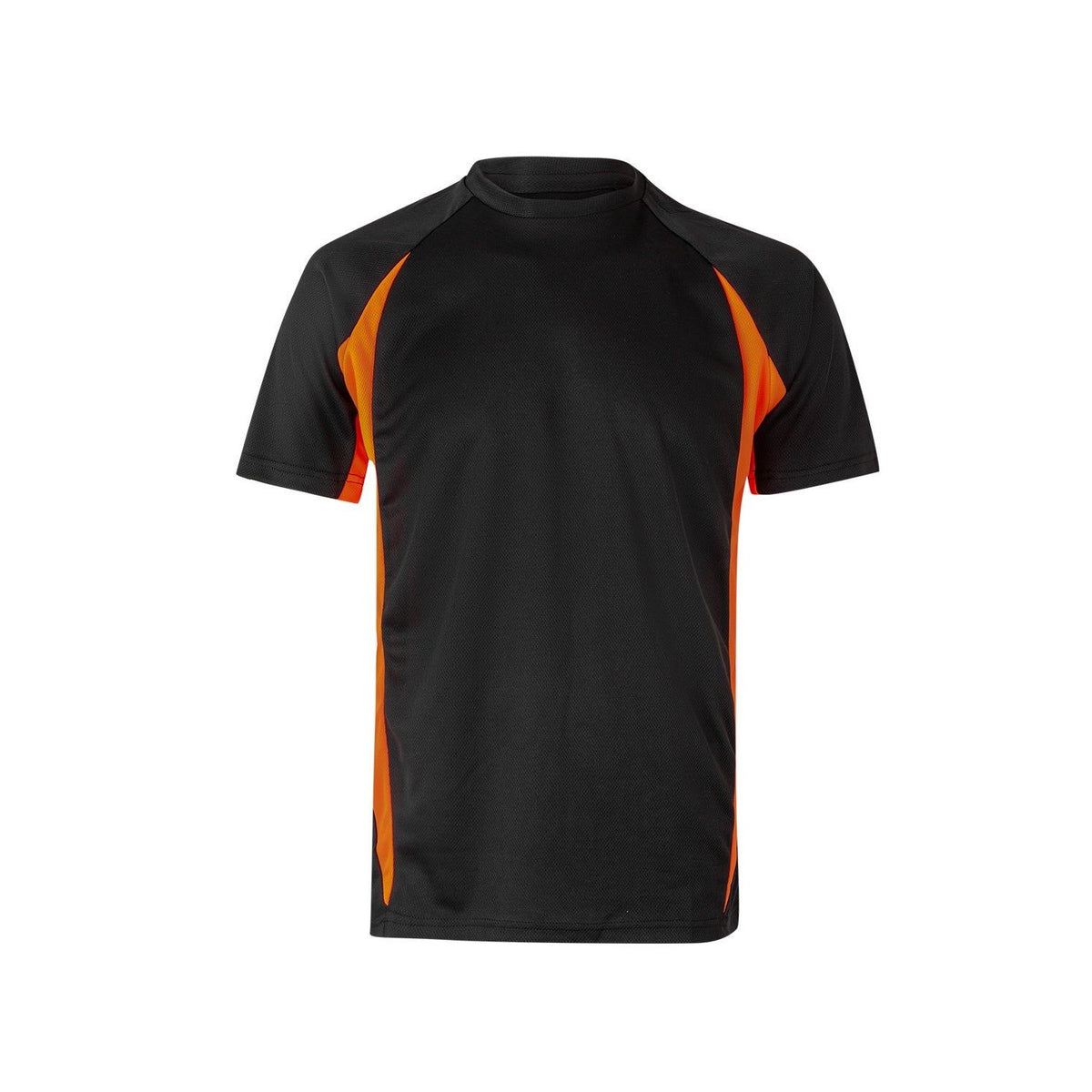Camiseta técnica de trabajo bicolor Velilla 105501 - Negro / naranja flúor