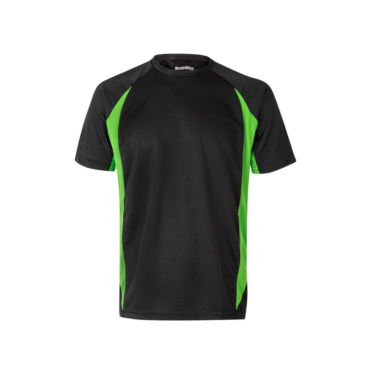 Camiseta técnica de trabajo bicolor Velilla 105501 - Negro / verde lima