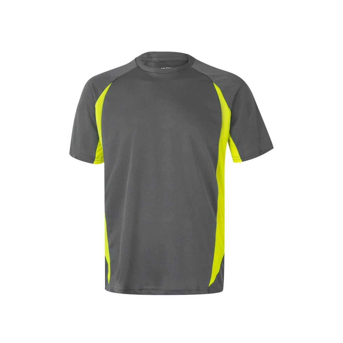 Camiseta técnica de trabajo bicolor Velilla 105501 - Gris / amarillo flúor