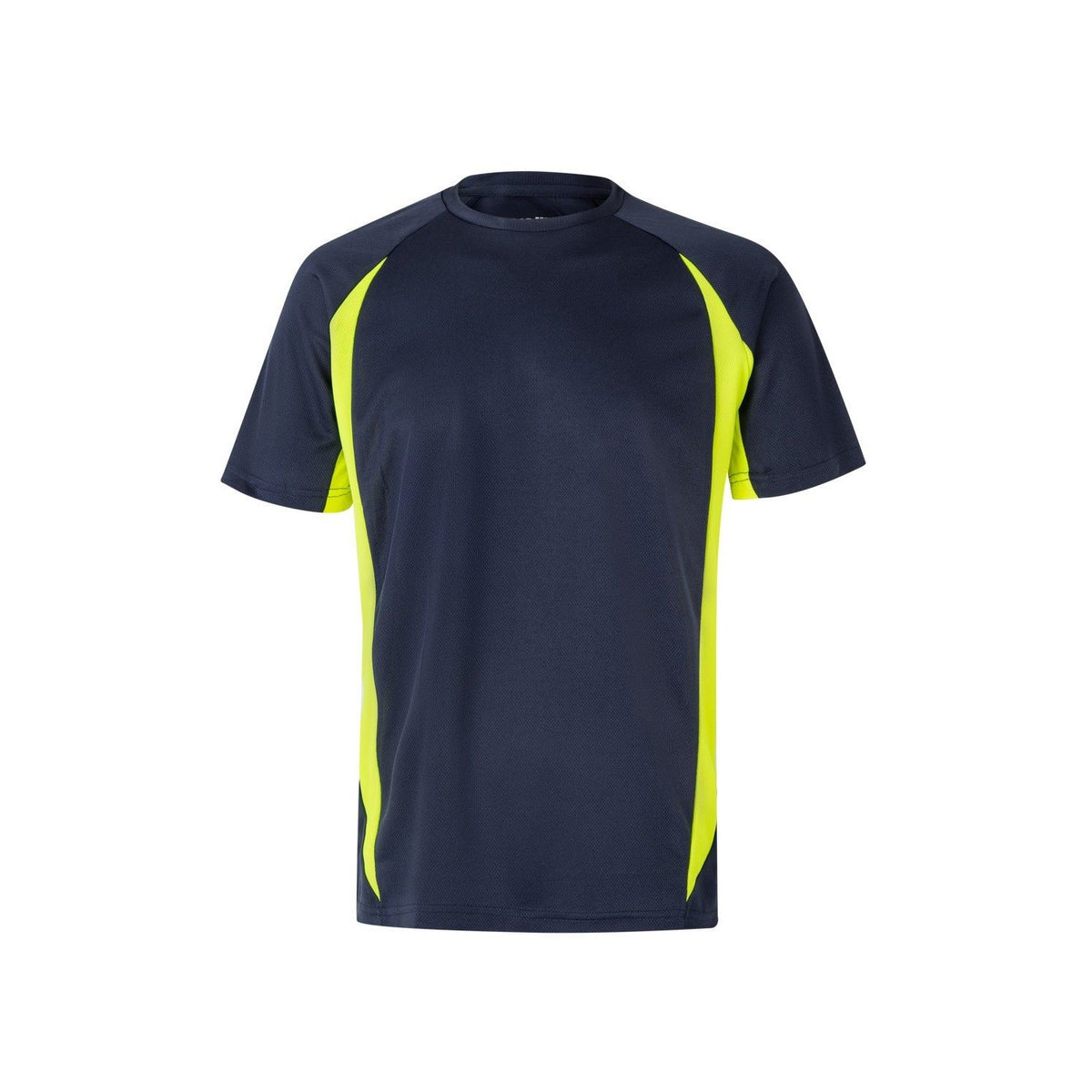 Camiseta técnica de trabajo bicolor Velilla 105501 - Azul navy / amarillo flúor