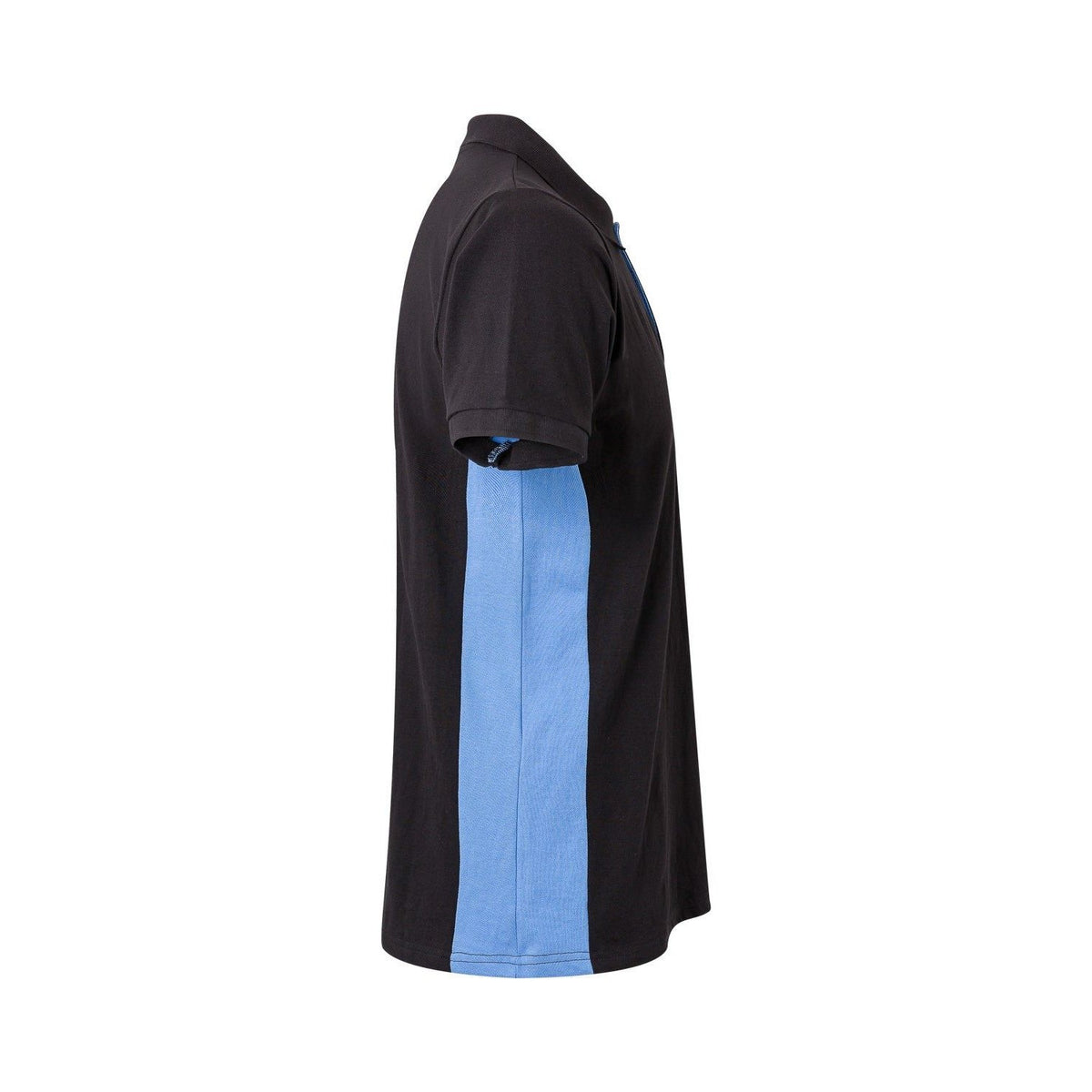 Polo de trabajo bicolor manga corta Velilla 105504 - Negro / celeste (3)