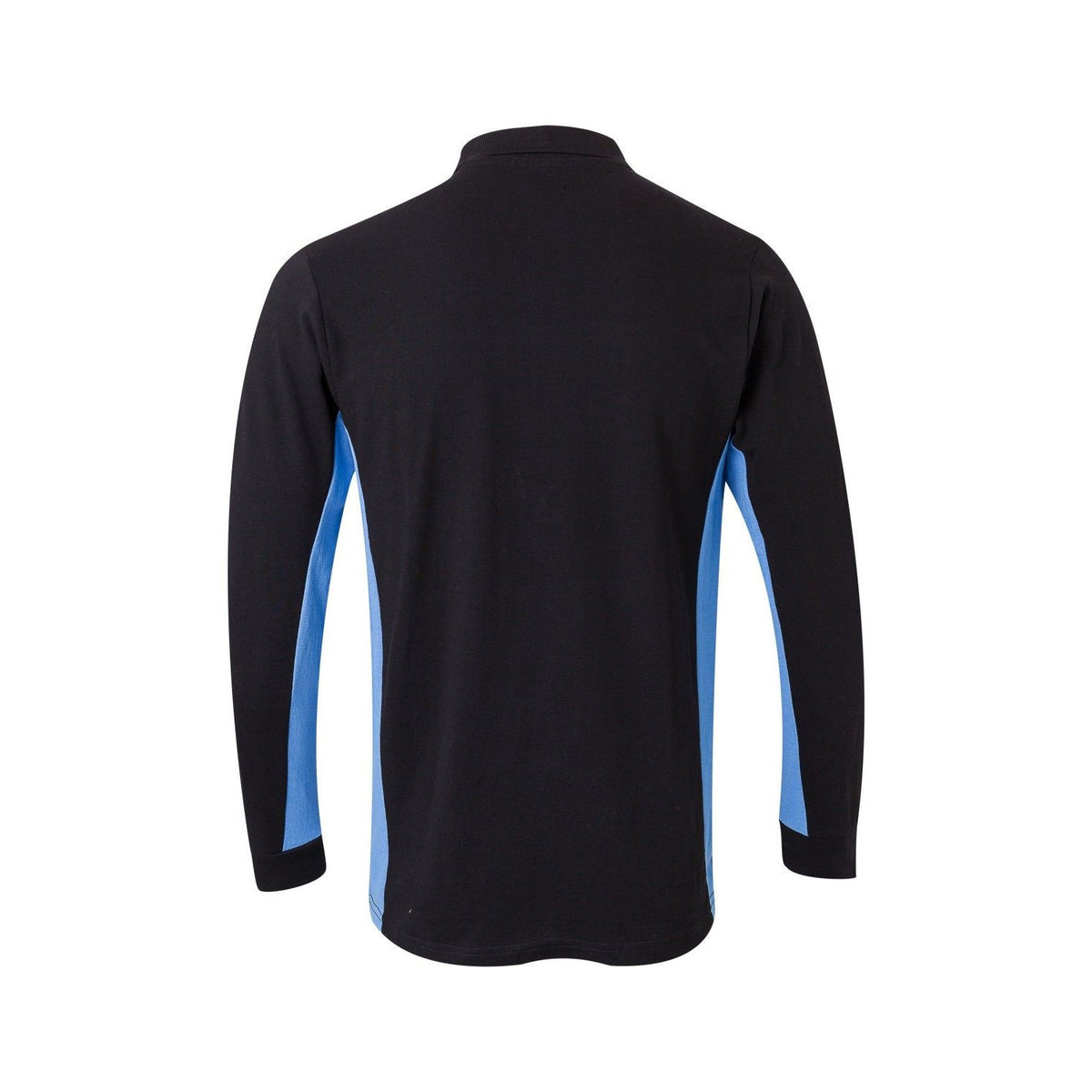 Polo de trabajo bicolor manga larga Velilla 105514 - Negro / celeste (2)