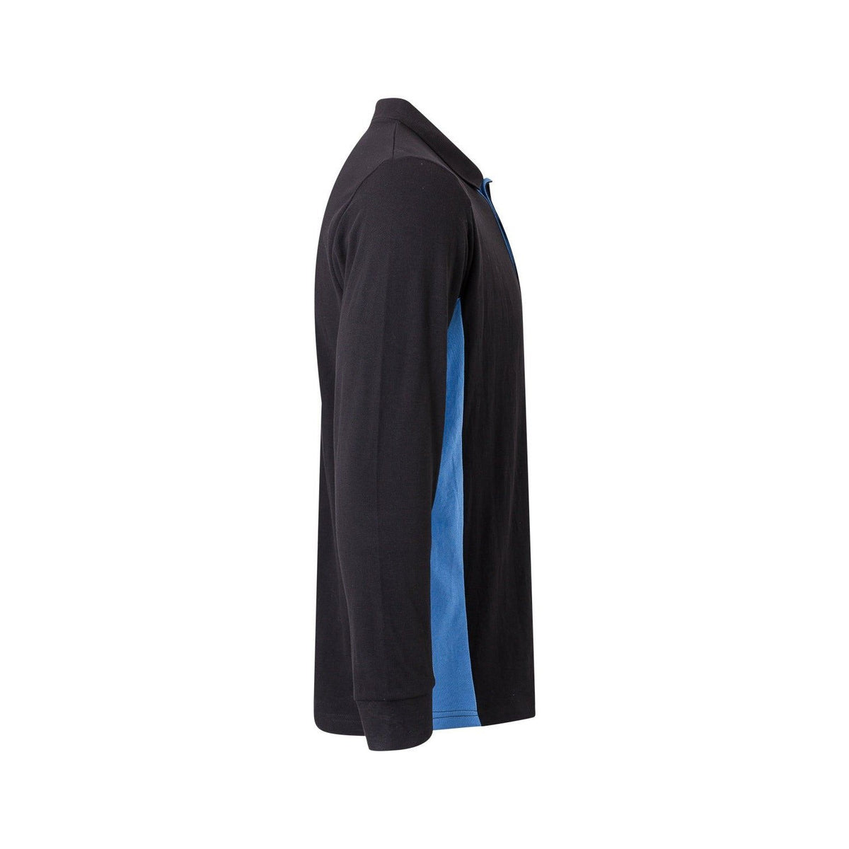 Polo de trabajo bicolor manga larga Velilla 105514 - Negro / celeste (3)