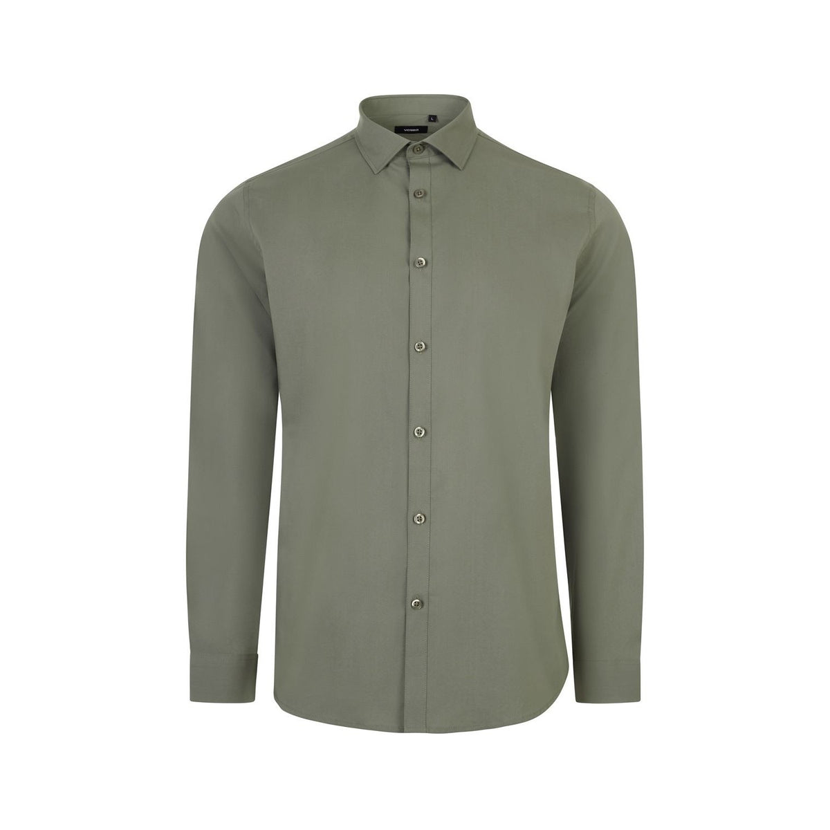 Camisa de trabajo manga larga stretch hombre Velilla 405017S - Verde oliva