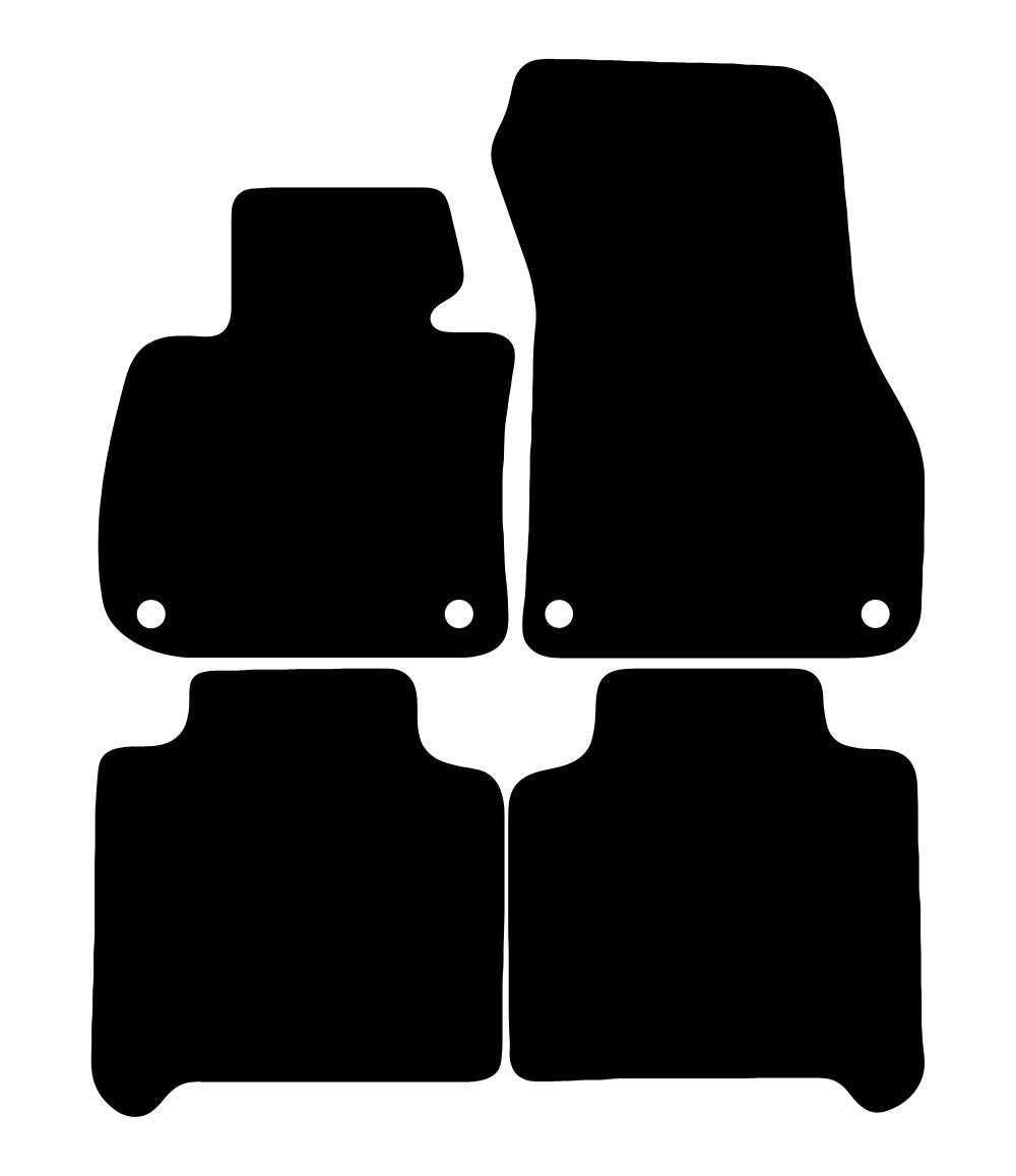 Plantilla de las alfombrillas de goma EVA BMW 2 F46 Grand Tourer 7 plazas (2015-2022)