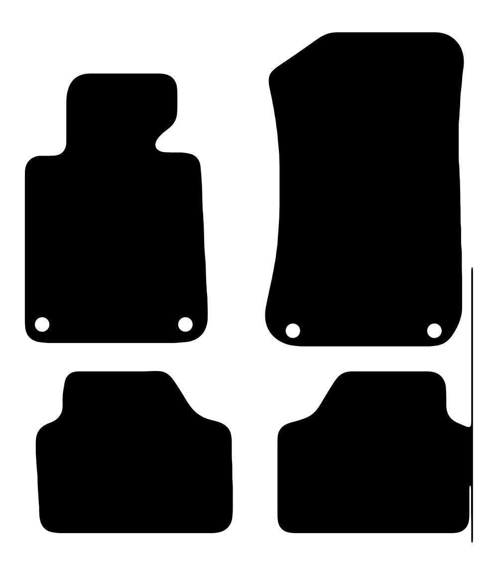 Plantilla de las alfombrillas de goma EVA BMW X1 E84 (2009-2015)