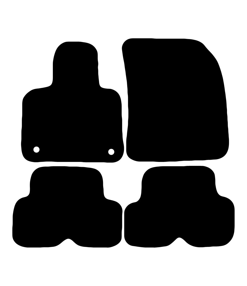 Plantilla de las alfombrillas de goma EVA Citroen C4 Picasso (2013-2018)