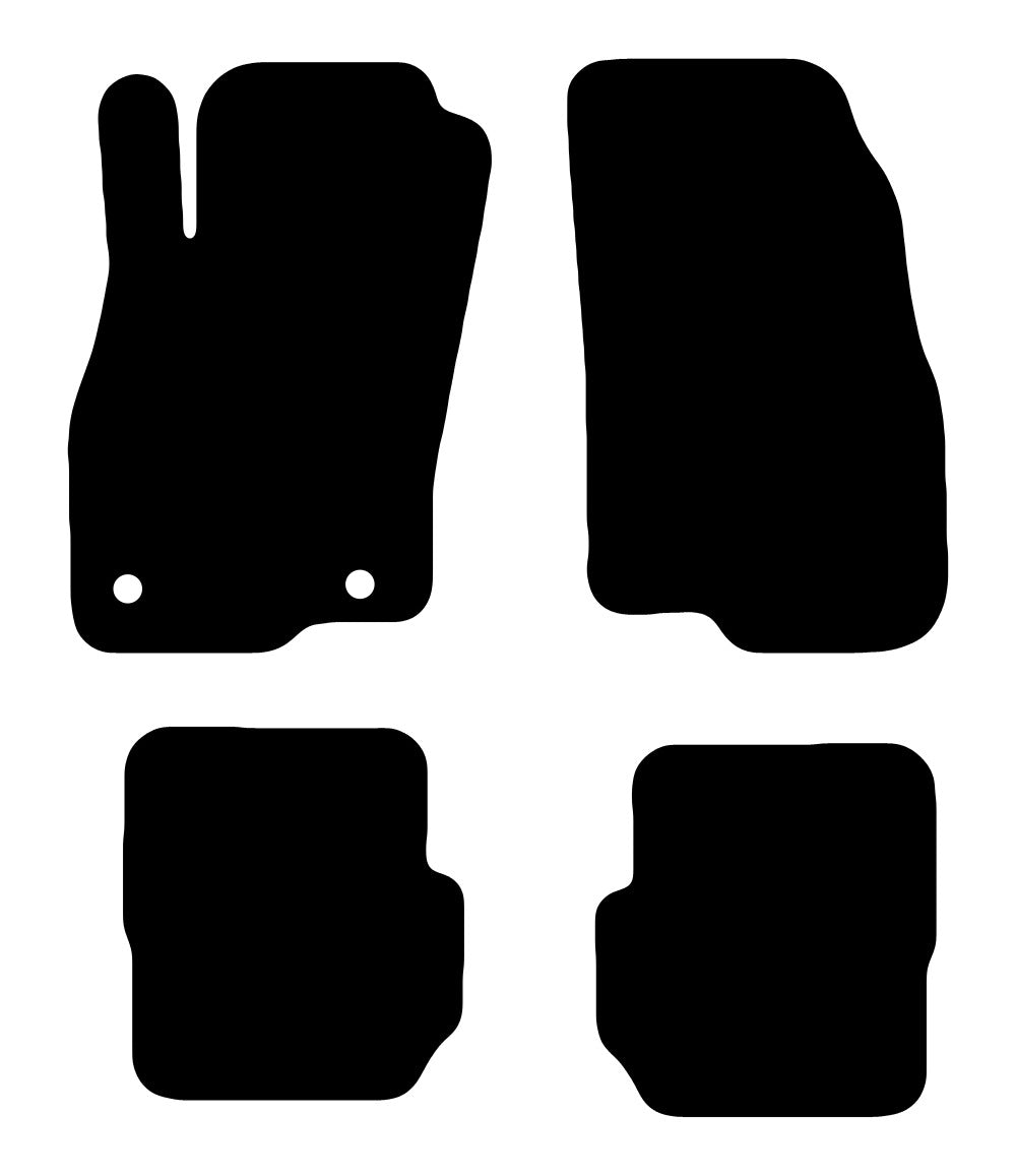 Plantilla de las alfombrillas de goma EVA Fiat Punto Grande (2005-2012)
