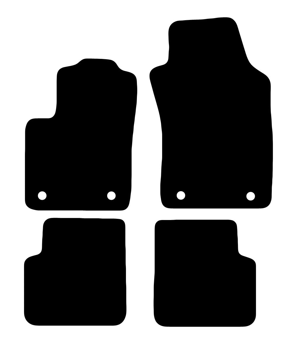 Plantilla de las alfombrillas de goma EVA Fiat 500C (2009-2014)