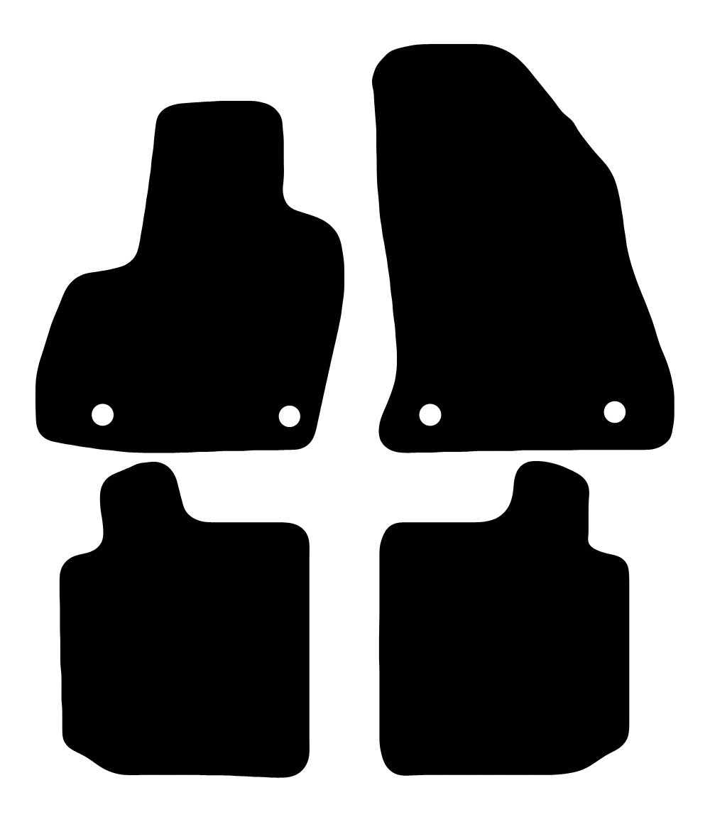 Plantilla de las alfombrillas de goma EVA Fiat 500L (2012-2017)