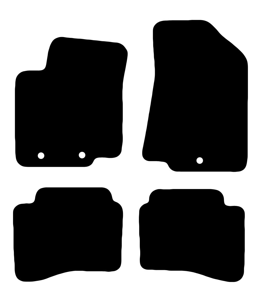 Plantilla de las alfombrillas de goma EVA Kia Rio Saloon (2011-2017)