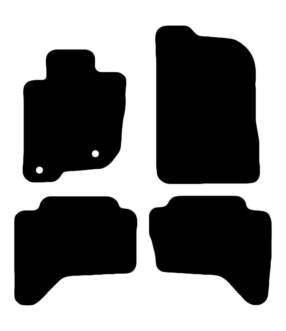 Plantilla de las alfombrillas de goma EVA Mitsubishi L200 (2006-2015)