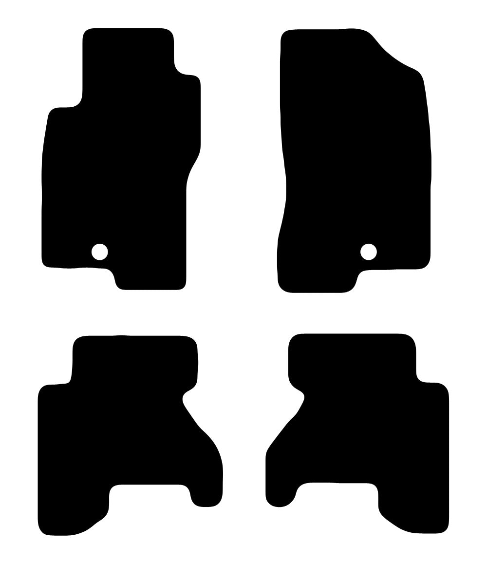 Plantilla de las alfombrillas de goma EVA Nissan Pathfinder (2005-2010)