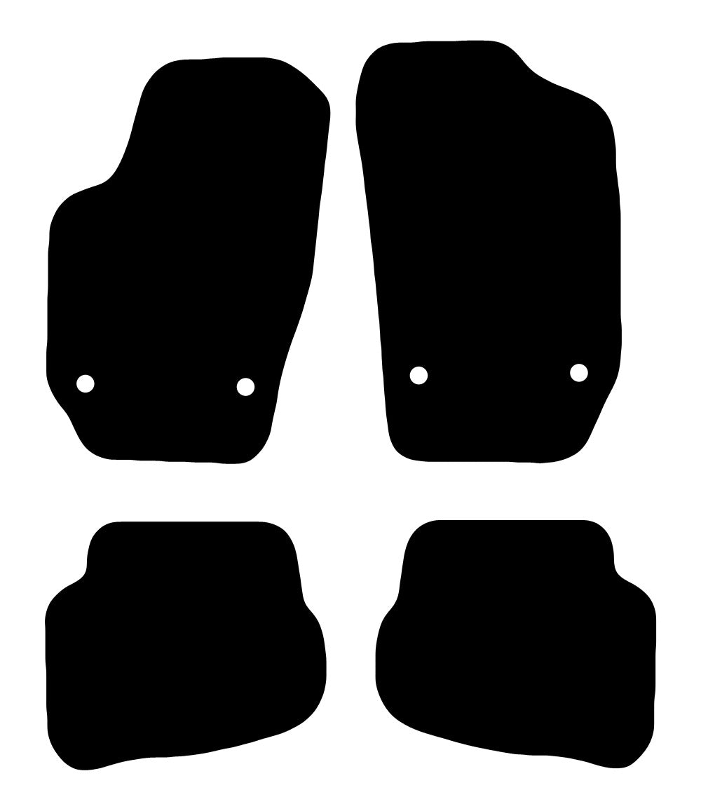 Plantilla de las alfombrillas de goma EVA Seat Ibiza (2002-2008)