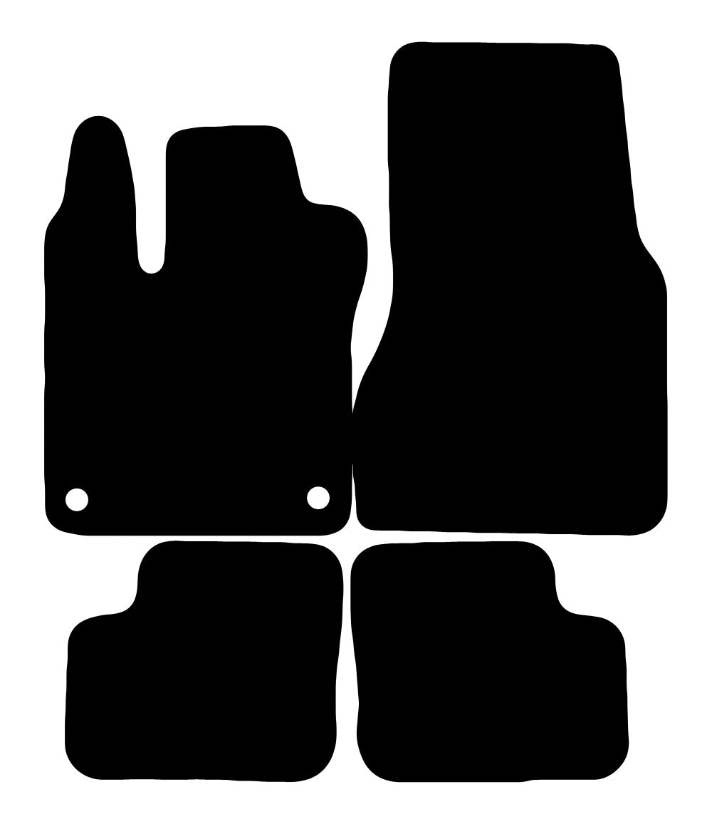 Plantilla de las alfombrillas de goma EVA Smart ForFour W453 EQ (2020-actualidad)