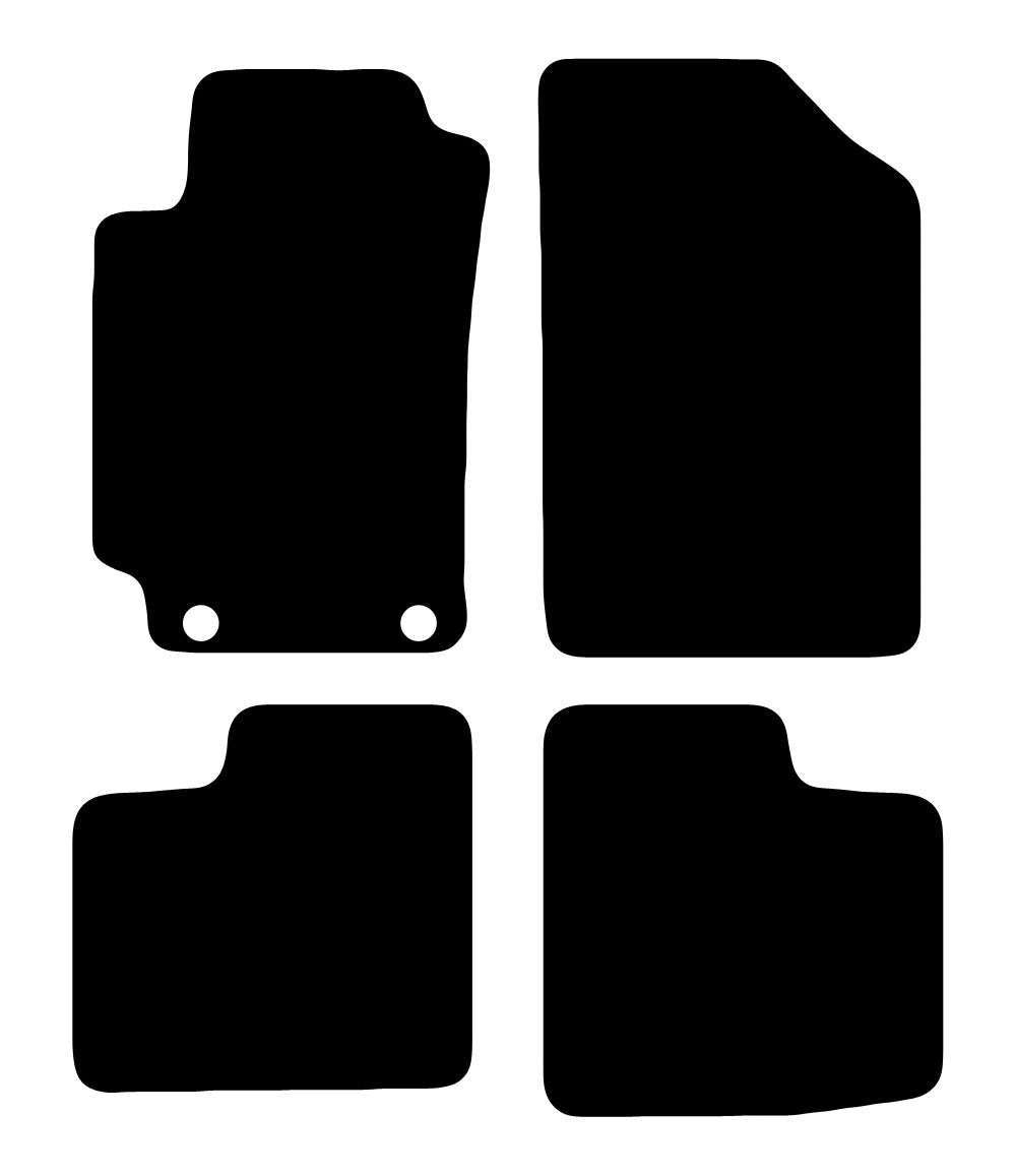 Plantilla de las alfombrillas de goma EVA Toyota Avensis (1997-2003)