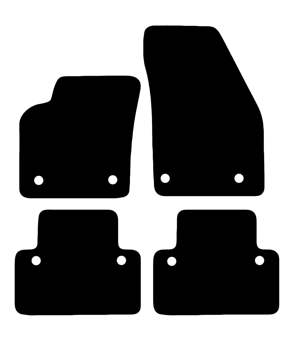Plantilla de las alfombrillas de goma EVA Volvo S40 (2004-2012)