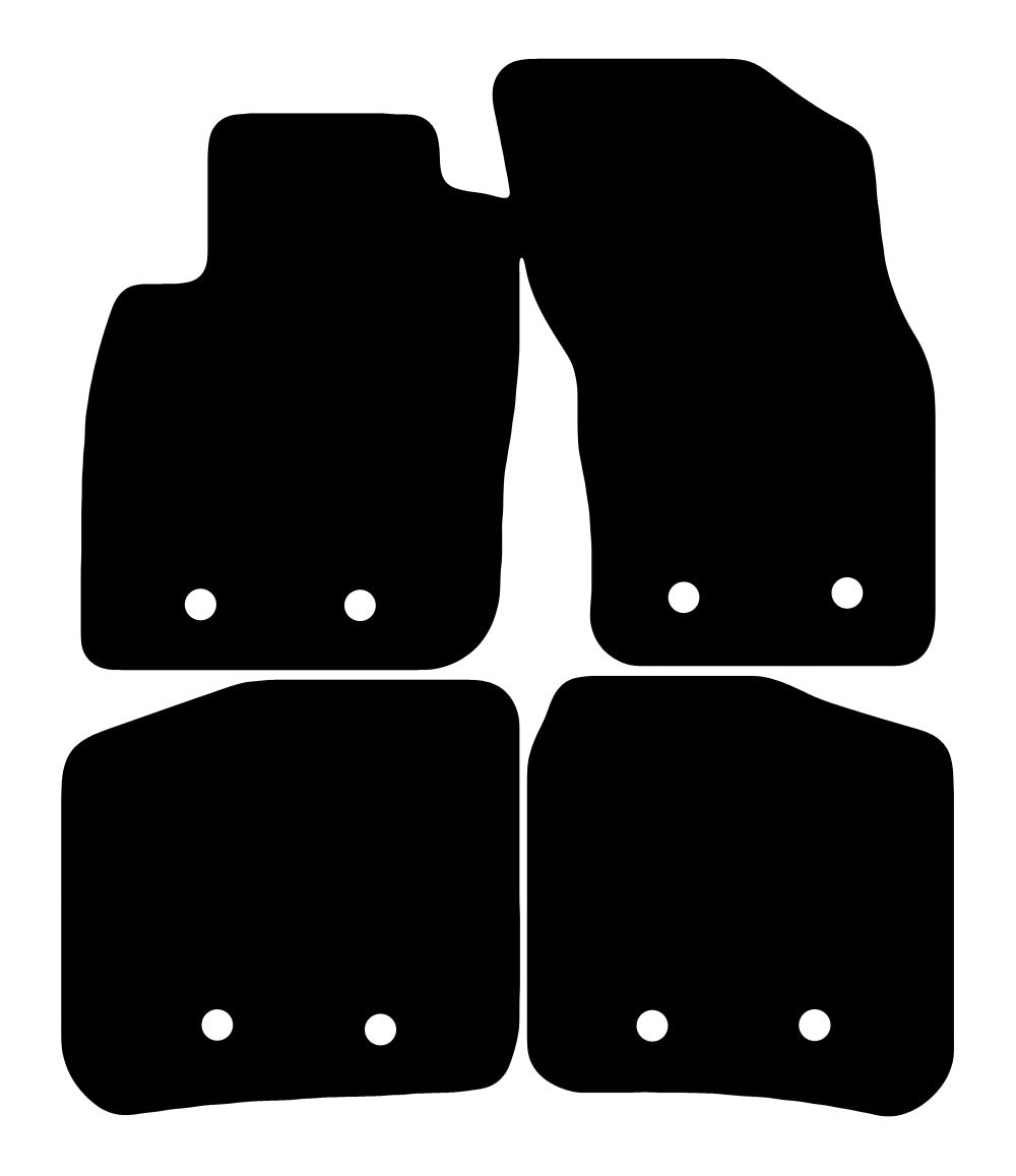 Plantilla de las alfombrillas de goma EVA Volvo S40 (2000-2004)