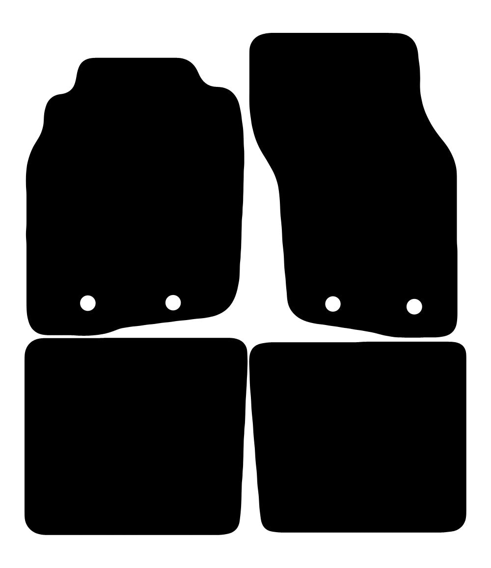 Plantilla de las alfombrillas de goma EVA Volvo S40 (1996-2000)