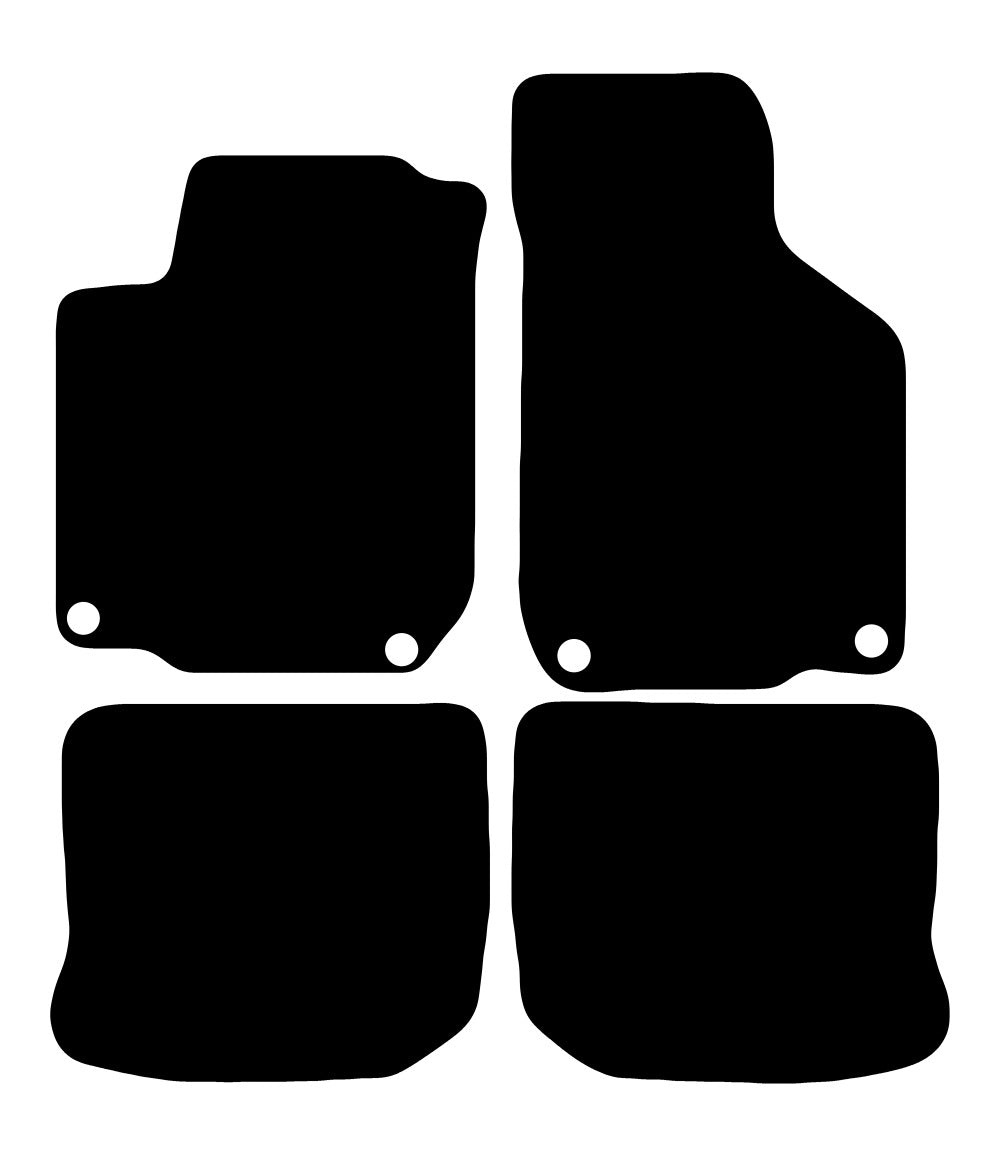 Plantilla de las alfombrillas de goma EVA Volkswagen Golf 4 (1997-2003)