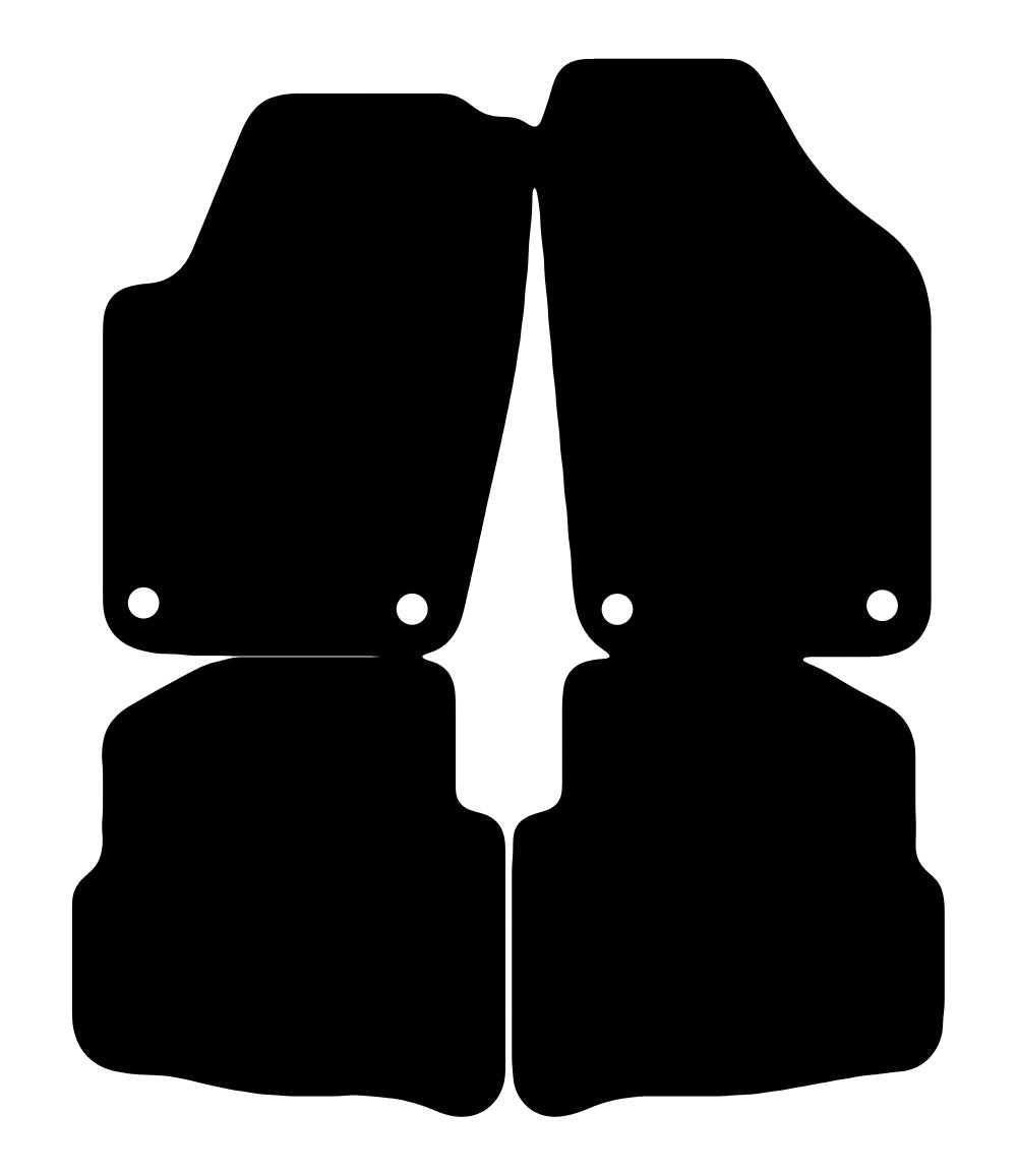 Plantilla de las alfombrillas de goma EVA Volkswagen Polo 9N3 (2005-2009)