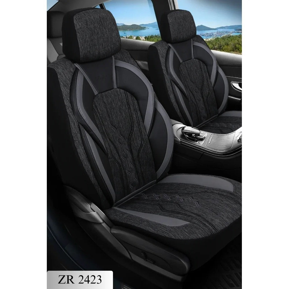 Fundas de asiento coche 5 plazas K-Design Zümra Negro