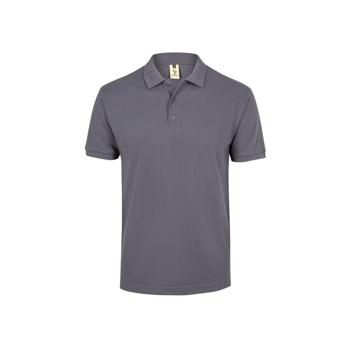 Polo de trabajo manga corta piqué unisex Mukua Gibson MK215 - Gris oscuro